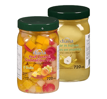 fruits cocktail poires moitie diana