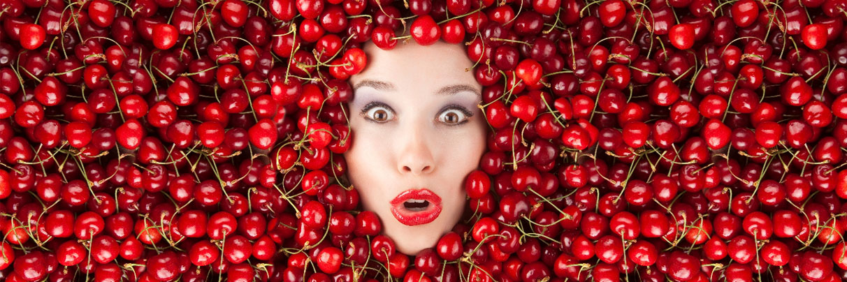 Cerises avec face entourée